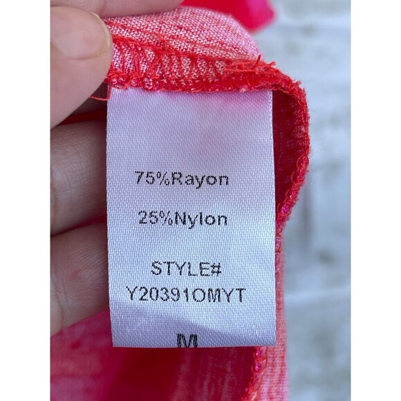 POMANDER PLACE Hot Pink Ikat Kenzo Dress size medium - Picture 7 of 9